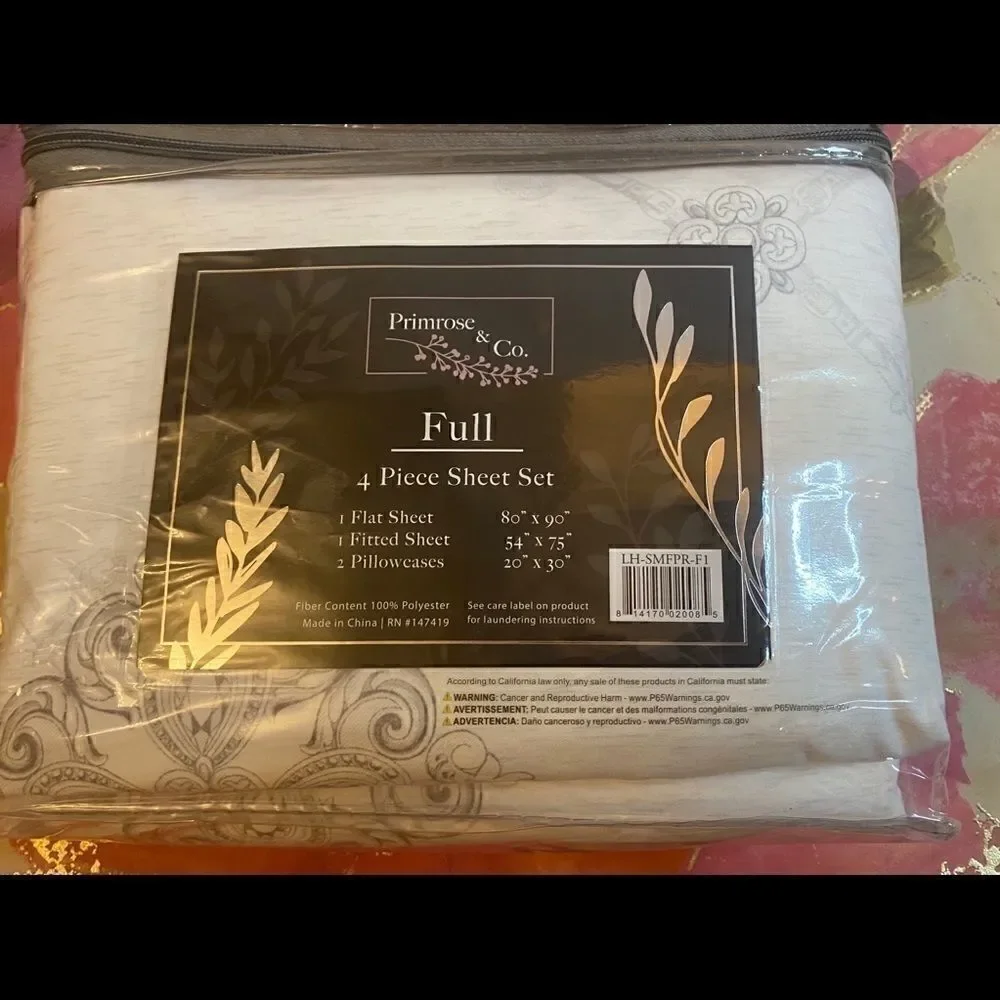 💥Primrose & Co.4 Piece floral sheet Set Full